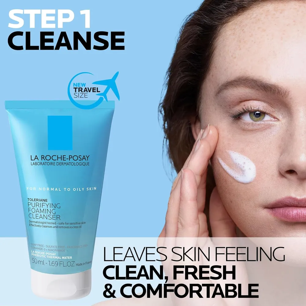 SET LA ROCHE-POSAY TOLERIANE DOUBLE REPAIR + TOLERAINE LIMPIADOR 2PZS