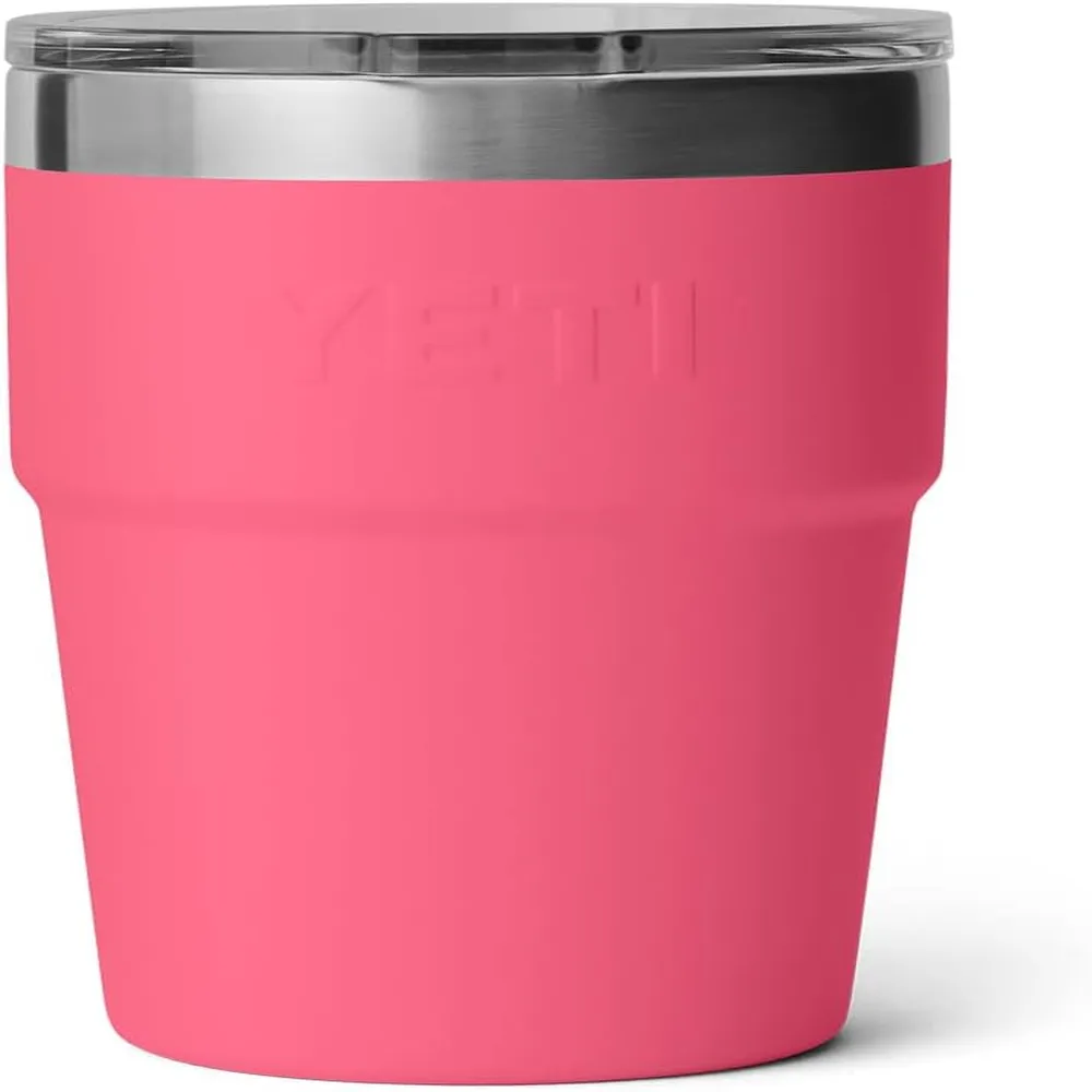 YETI Rambler Vaso de 16 oz de acero inoxidable con tapa MagSlider color rosa