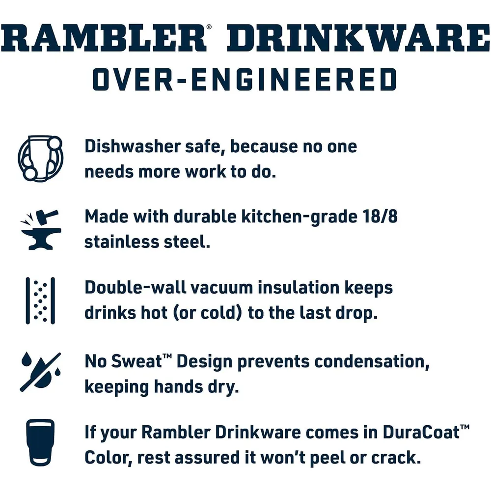 YETI Botella Rambler con Tapa de Cañita de 18 oz | Rosado