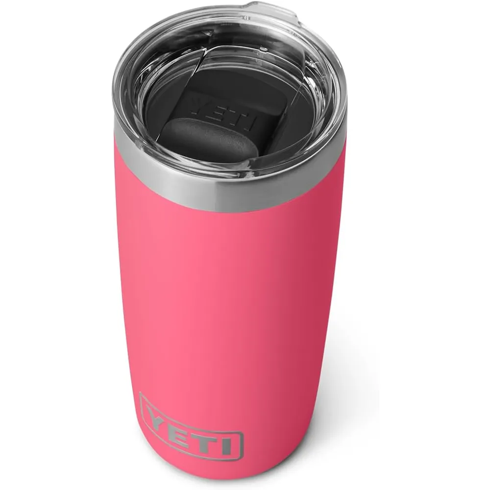 YETI Rambler Vaso de 10 oz de acero inoxidable y tapa MagSlider color rosado