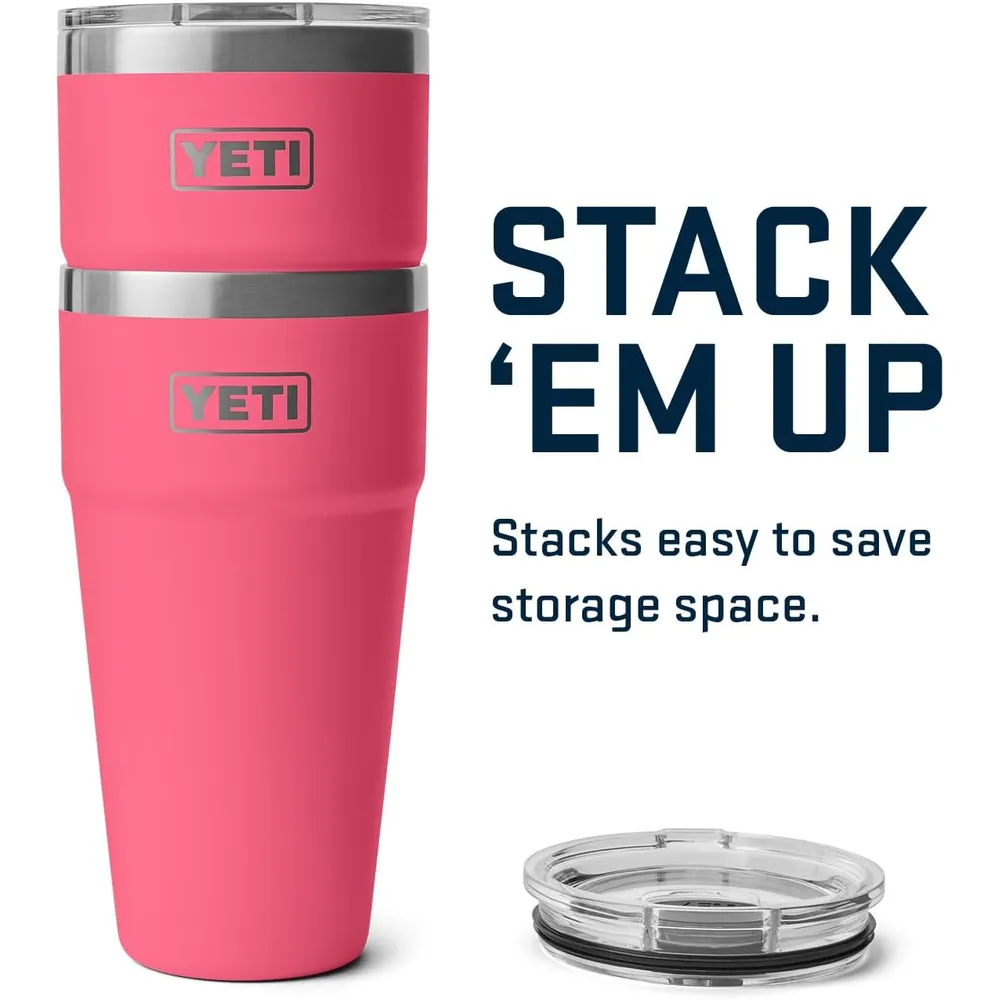 YETI Rambler Vaso  de 30 oz de acero inoxidable con tapa MagSlider color rosa