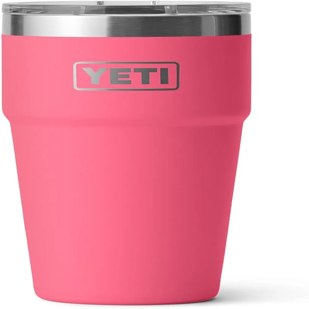 YETI Rambler Vaso de 20 oz de acero inoxidable y tapa MagSlider color rosa