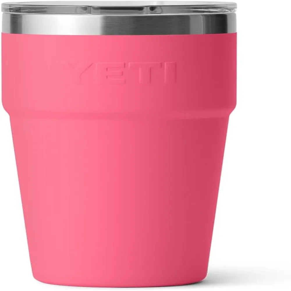 YETI Rambler Vaso de 20 oz de acero inoxidable y tapa MagSlider color rosa