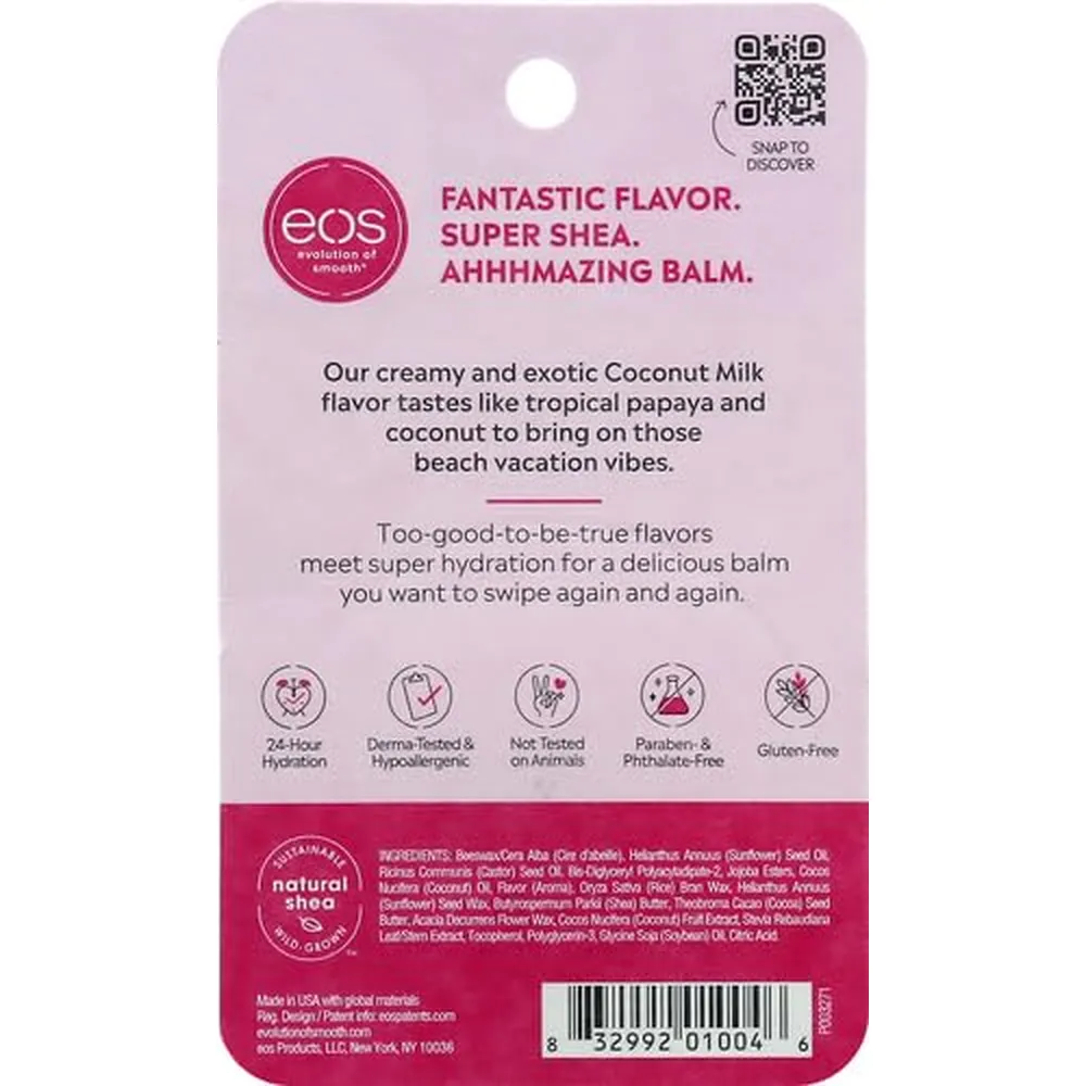 EOS bálsamo labial esfera pack 2 Coconut Milk | 0.25 oz / 7.4 ml