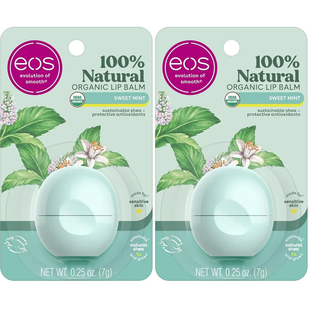 EOS bálsamo labial esfera pack 2 Sweet Mint | 0.25 oz / 7.4 ml