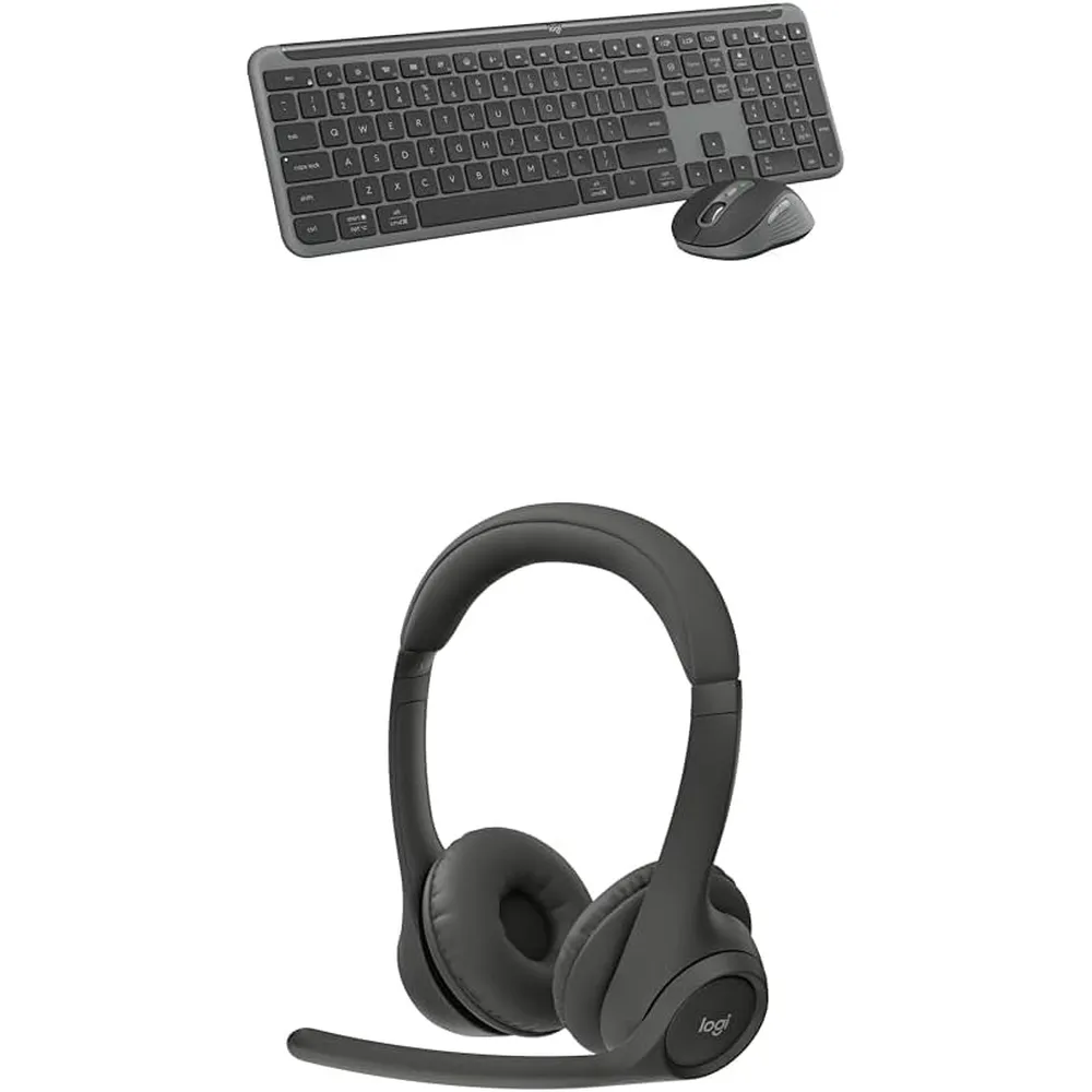 COMBO TECLADO Y MOUSE Y AUDÍFONOS INALÁMBRICOS MK955 LOGITECH | GRAFITO