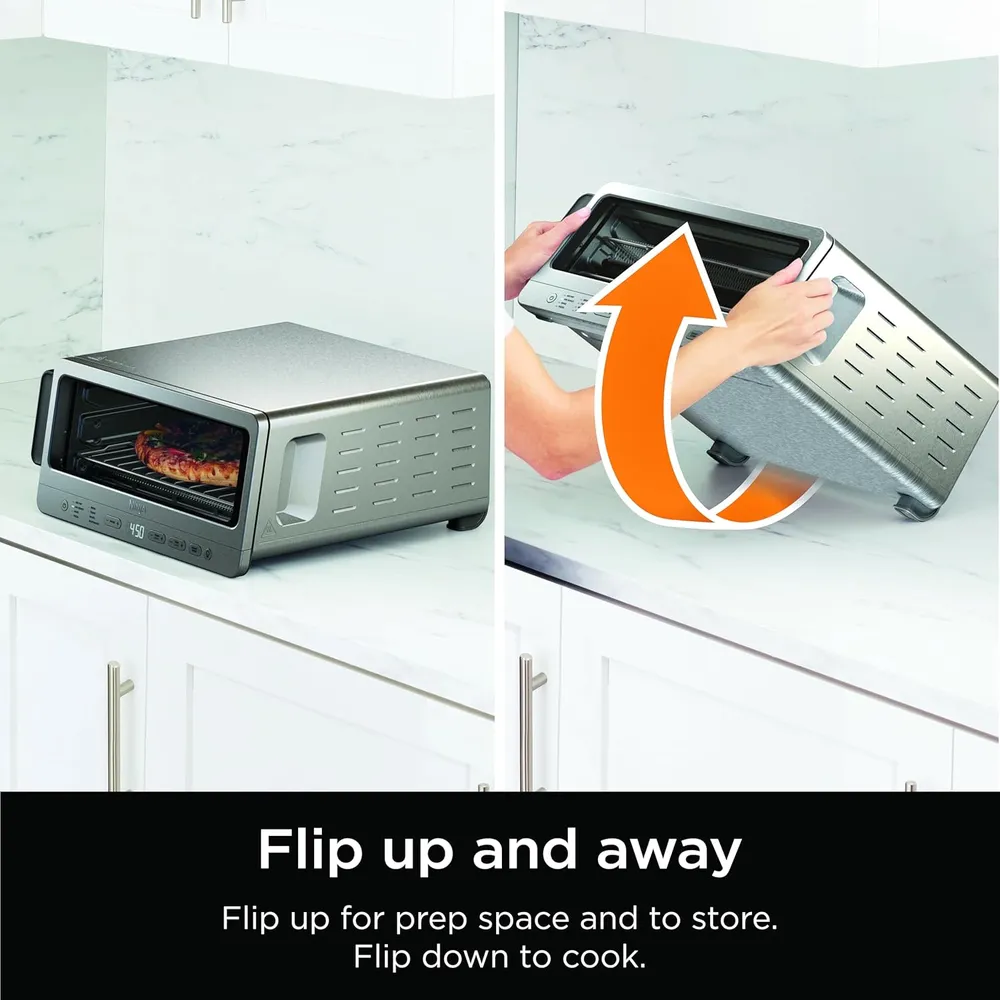 NINJA FOODI SP151, HORNO TOSTADOR Y FREIDORA DE AIRE 8 EN 1, 1800 W | ACERO