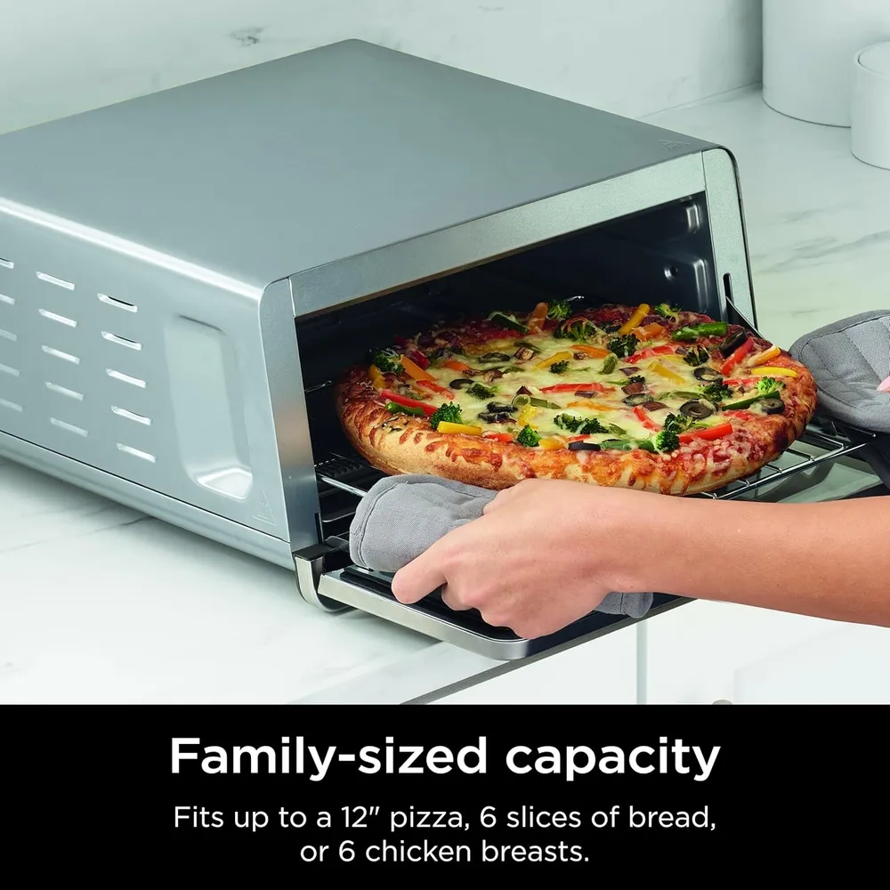 NINJA FOODI SP151, HORNO TOSTADOR Y FREIDORA DE AIRE 8 EN 1, 1800 W | ACERO