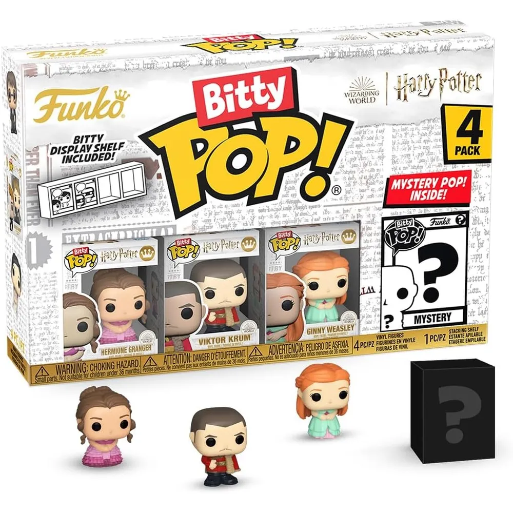 Funko Pop | Pack de 4 Bitty de Harry Potter (Hermione, Ginny, Viktor y figura sorpresa)