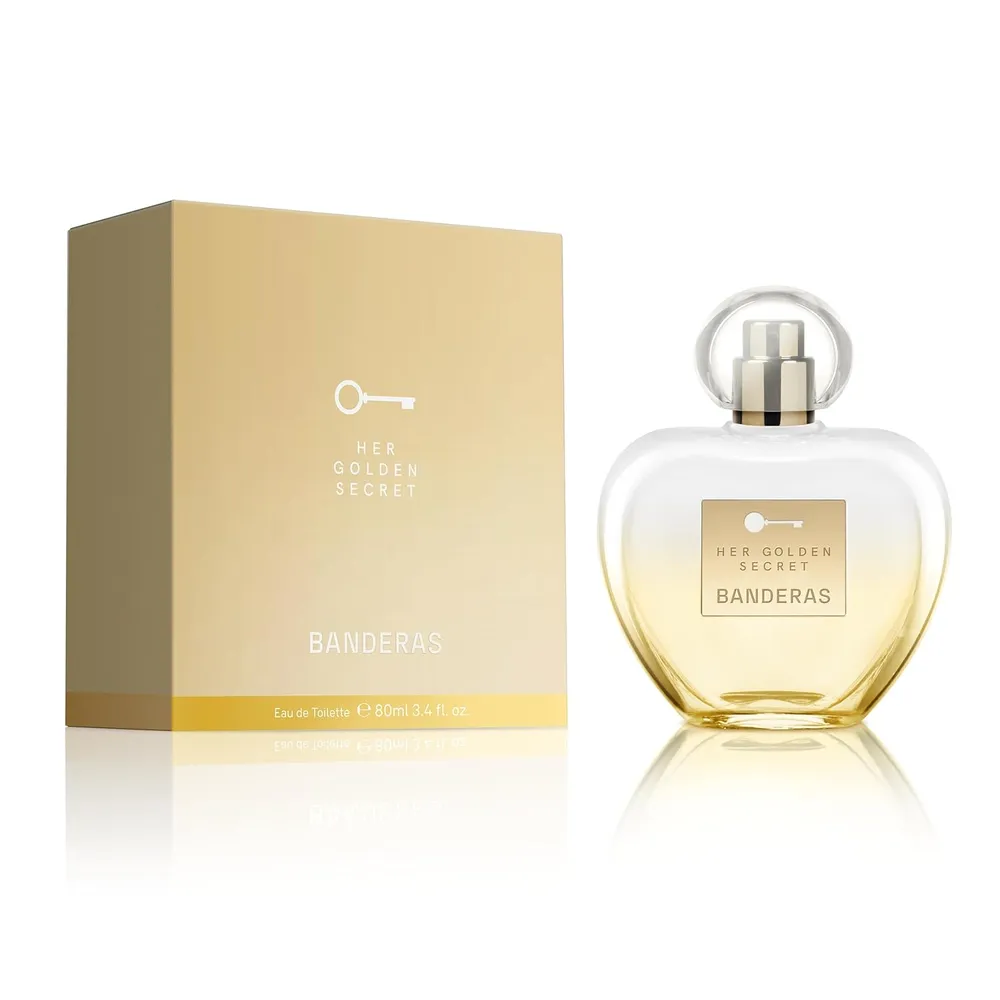 PACK PERFUME BANDERAS HER GOLDEN SECRET EAU DE TOILETTE 2 PZS 3.4 OZ / 80 ML