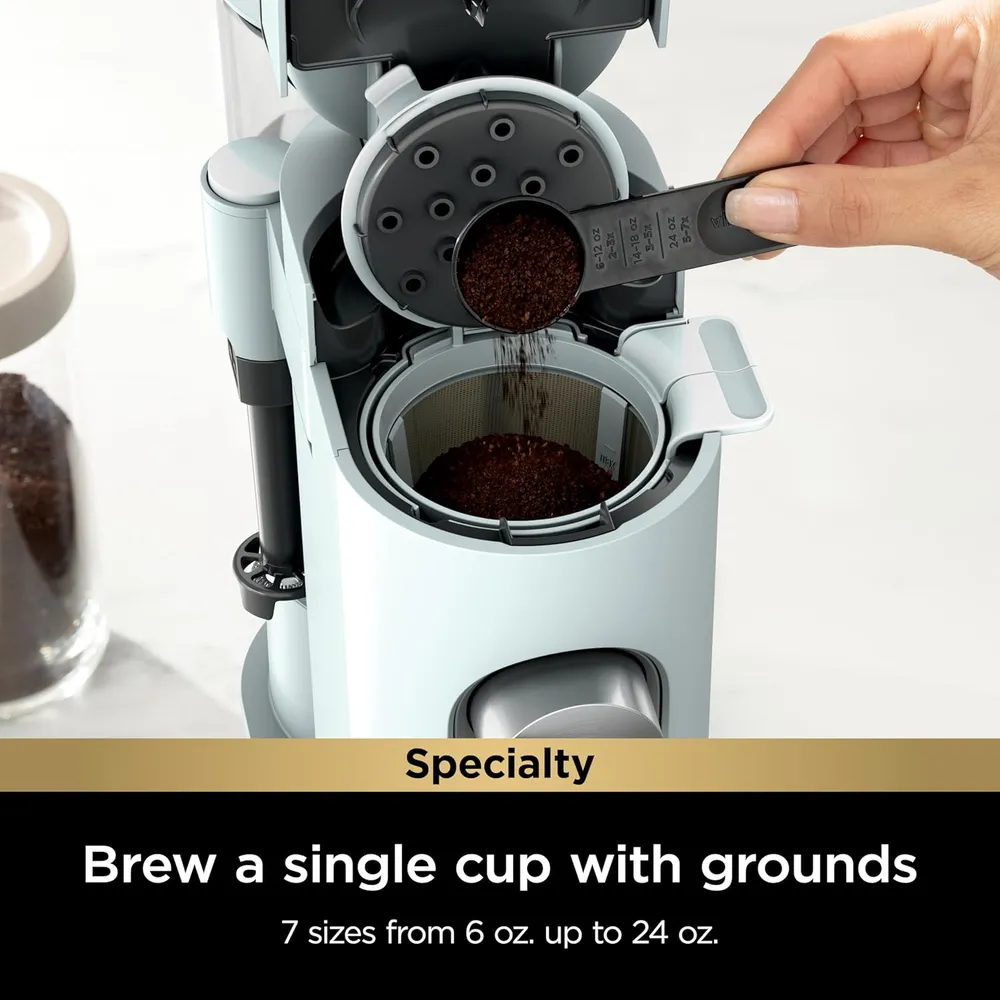 NINJA CAFETERA PODS & GROUNDS MONODOSIS, ESPUMADOR Y MOLIDO, 690 ML | AZUL