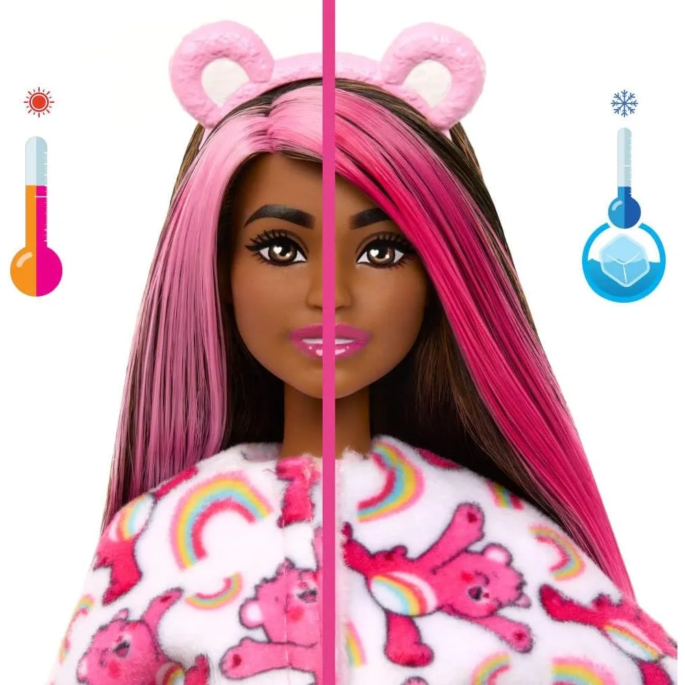BARBIE CUTIE REVEAL CARE BEARS CHEER BEAR CON SORPRESAS