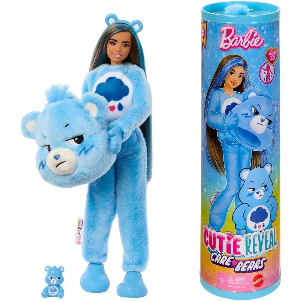 BARBIE CUTIE REVEAL CARE BEARS GRUMPY BEAR CON SORPRESAS