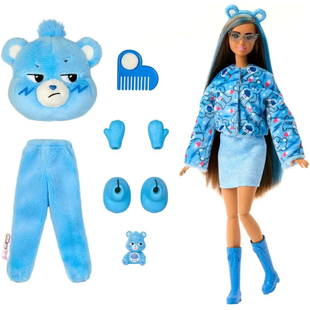 BARBIE CUTIE REVEAL CARE BEARS GRUMPY BEAR CON SORPRESAS