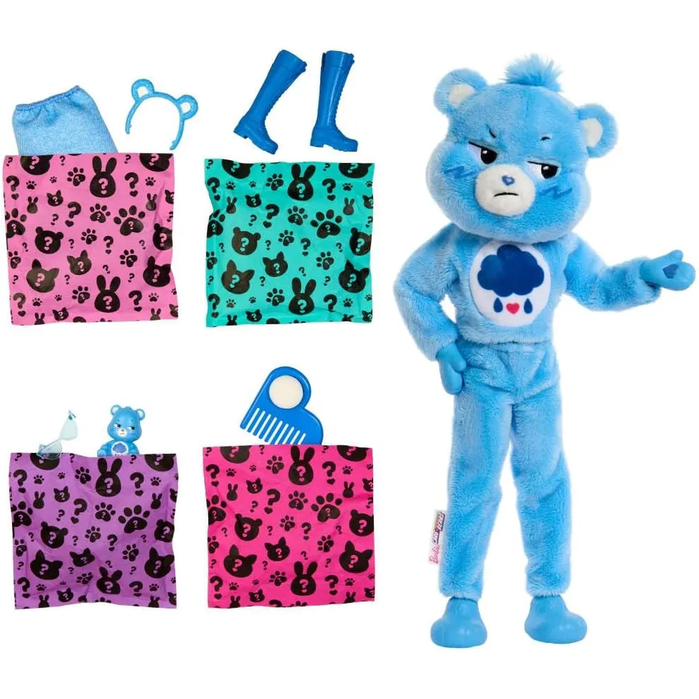 BARBIE CUTIE REVEAL CARE BEARS GRUMPY BEAR CON SORPRESAS