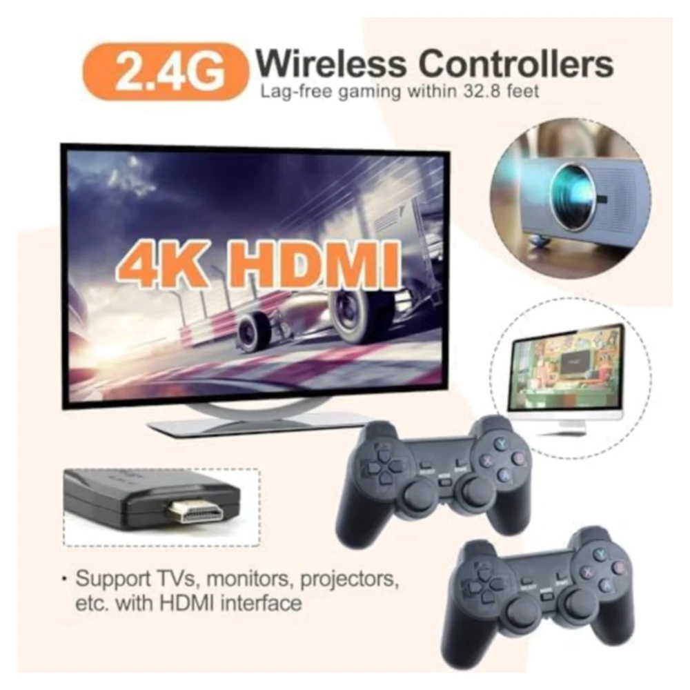 CONSOLA PORTÁTIL RETRO PLUG AND PLAY PARA TV, RETRO GAME STICK HDMI