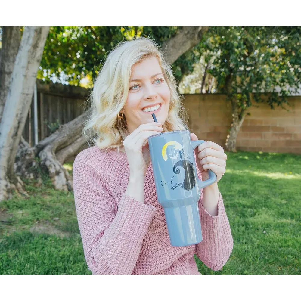 Disney | Vaso de acero inóxidable con asa y pajita de 40 OZ | Jack Gray