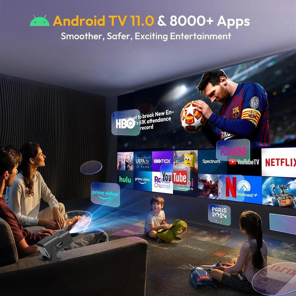 PROYECTOR MINI XGODY | 18000 LUMEN ANDROID 11 FHD 1080P 4K CON 5G WIFI