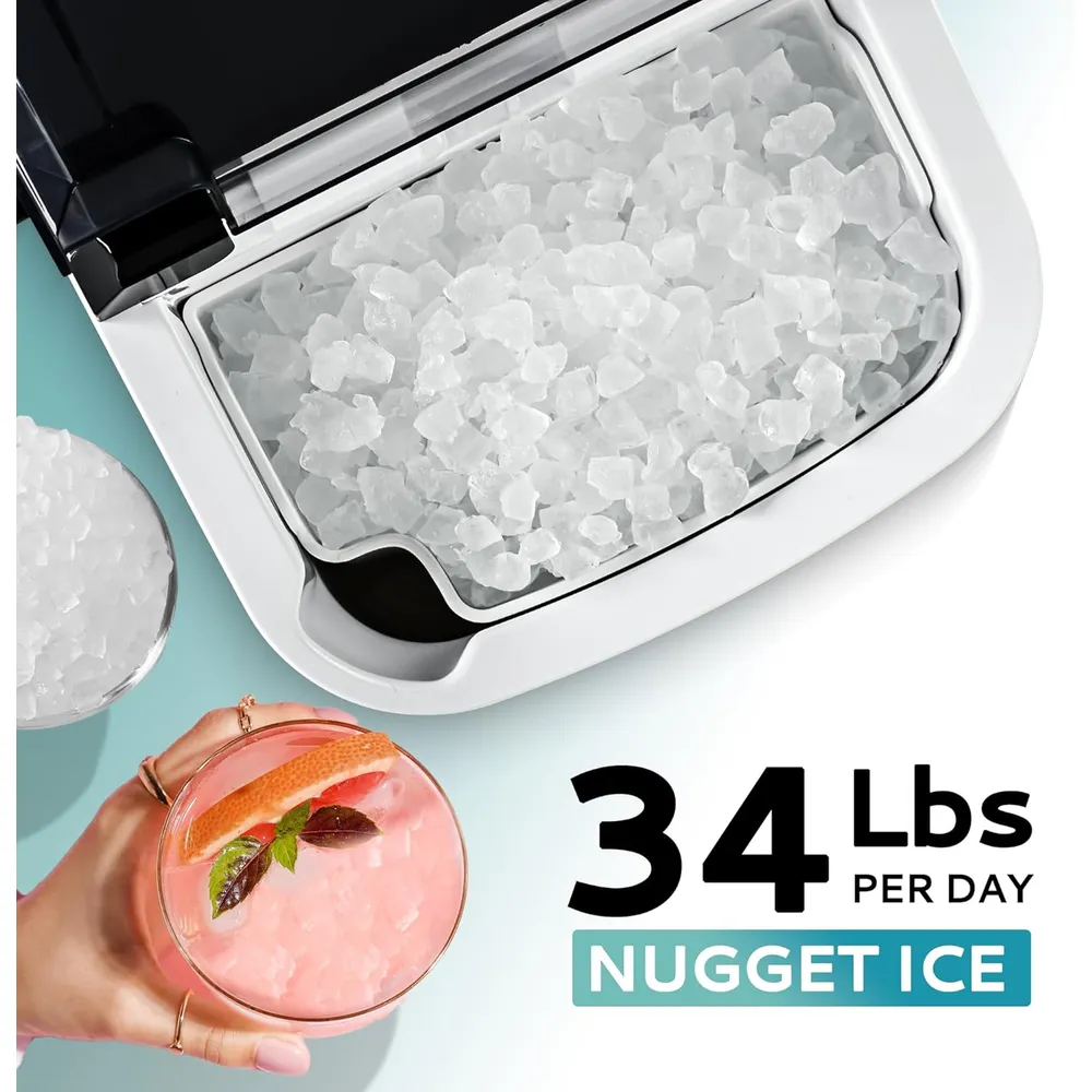 EUHOMY IM-12G-HM MÁQUINA DE HIELO SÓNICO EN TROCITOS 34 LB/24H | PLATEADO