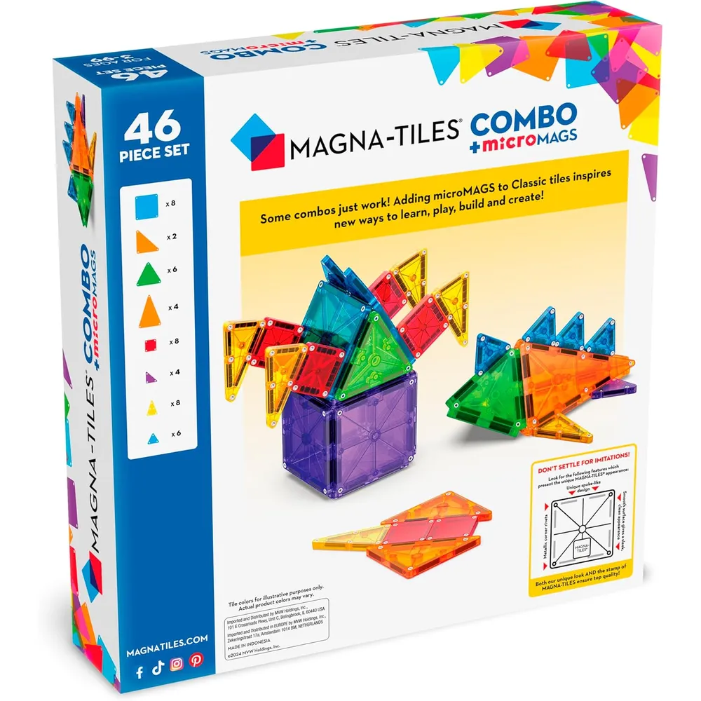 SET DE CONSTRUCCIÓN MAGNA-TILES 46 PIEZAS