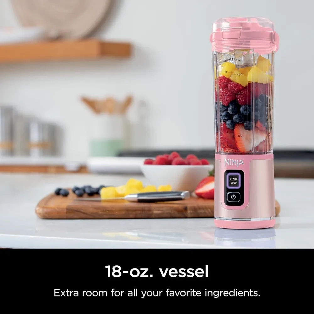 NINJA LICUADORA PORTÁTIL BLAST 500 ML, INALÁMBRICA, RECARGABLE | ROSA