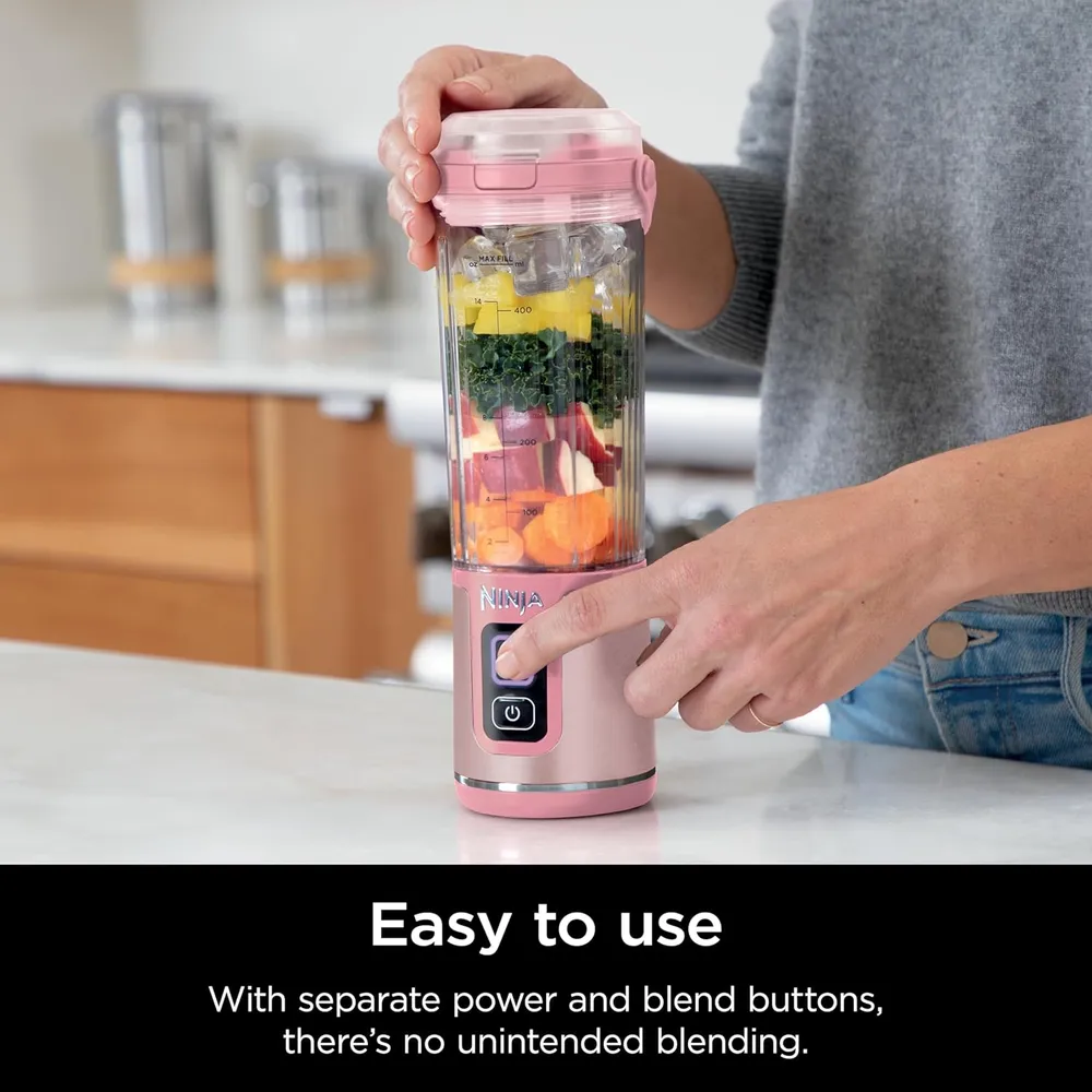 NINJA LICUADORA PORTÁTIL BLAST 500 ML, INALÁMBRICA, RECARGABLE | ROSA