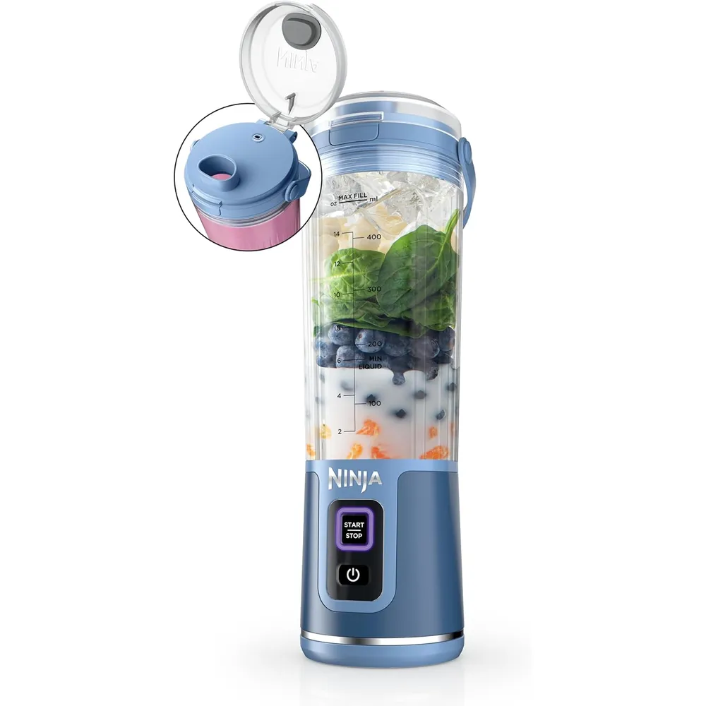 NINJA LICUADORA PORTÁTIL BLAST 500 ML, INALÁMBRICA, RECARGABLE | AZUL VAQUERO