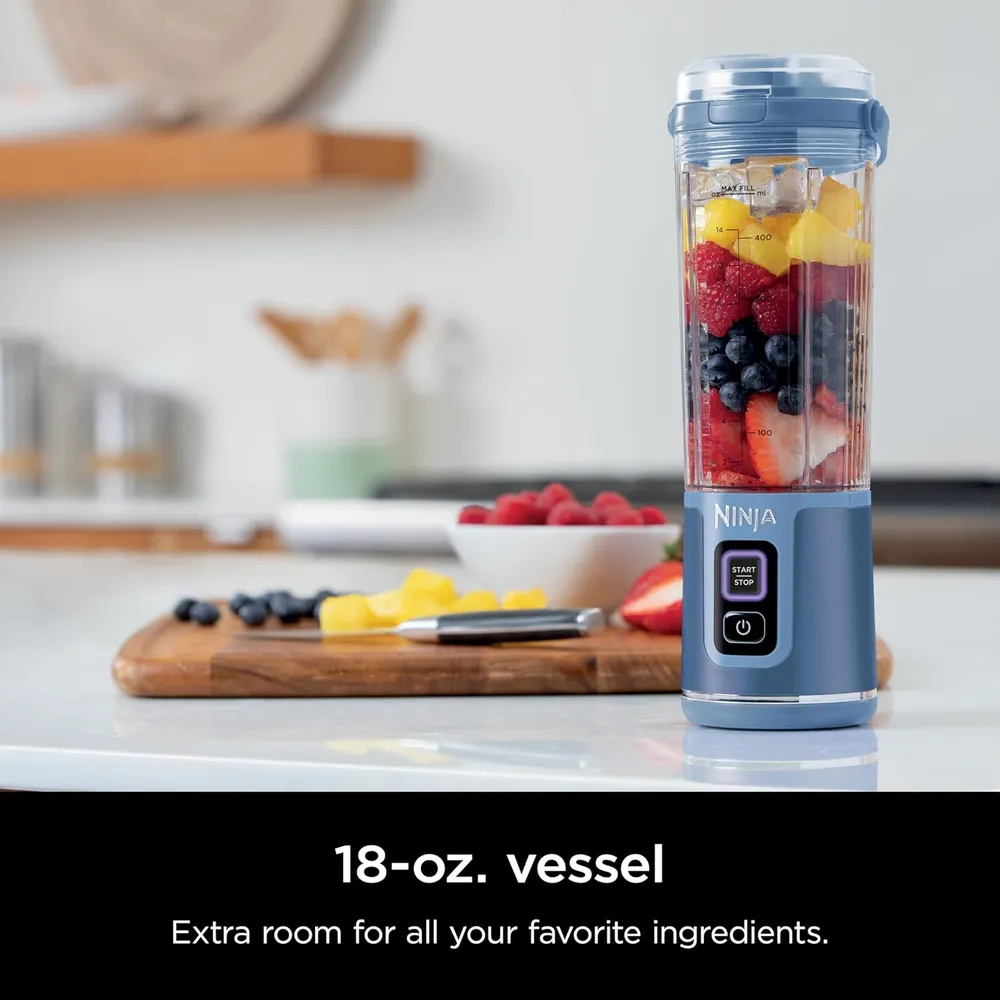 NINJA LICUADORA PORTÁTIL BLAST 500 ML, INALÁMBRICA, RECARGABLE | AZUL VAQUERO