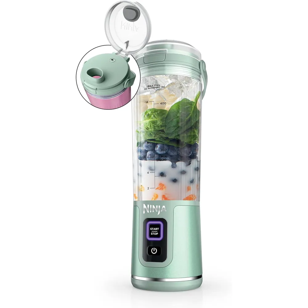 NINJA LICUADORA PORTÁTIL BLAST 500 ML, INALÁMBRICA, RECARGABLE | MENTA