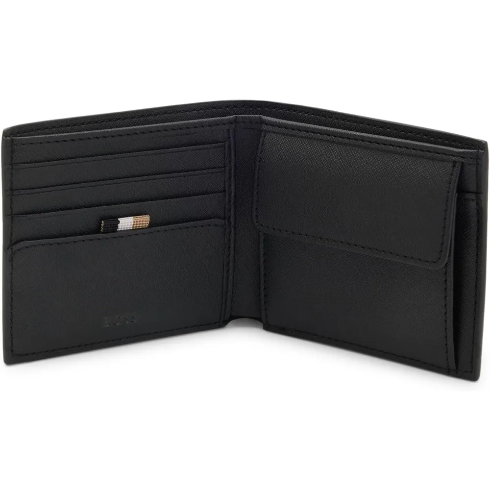 BILLETERA HUGO BOSS ZAIR COIN NEGRO HOMBRE