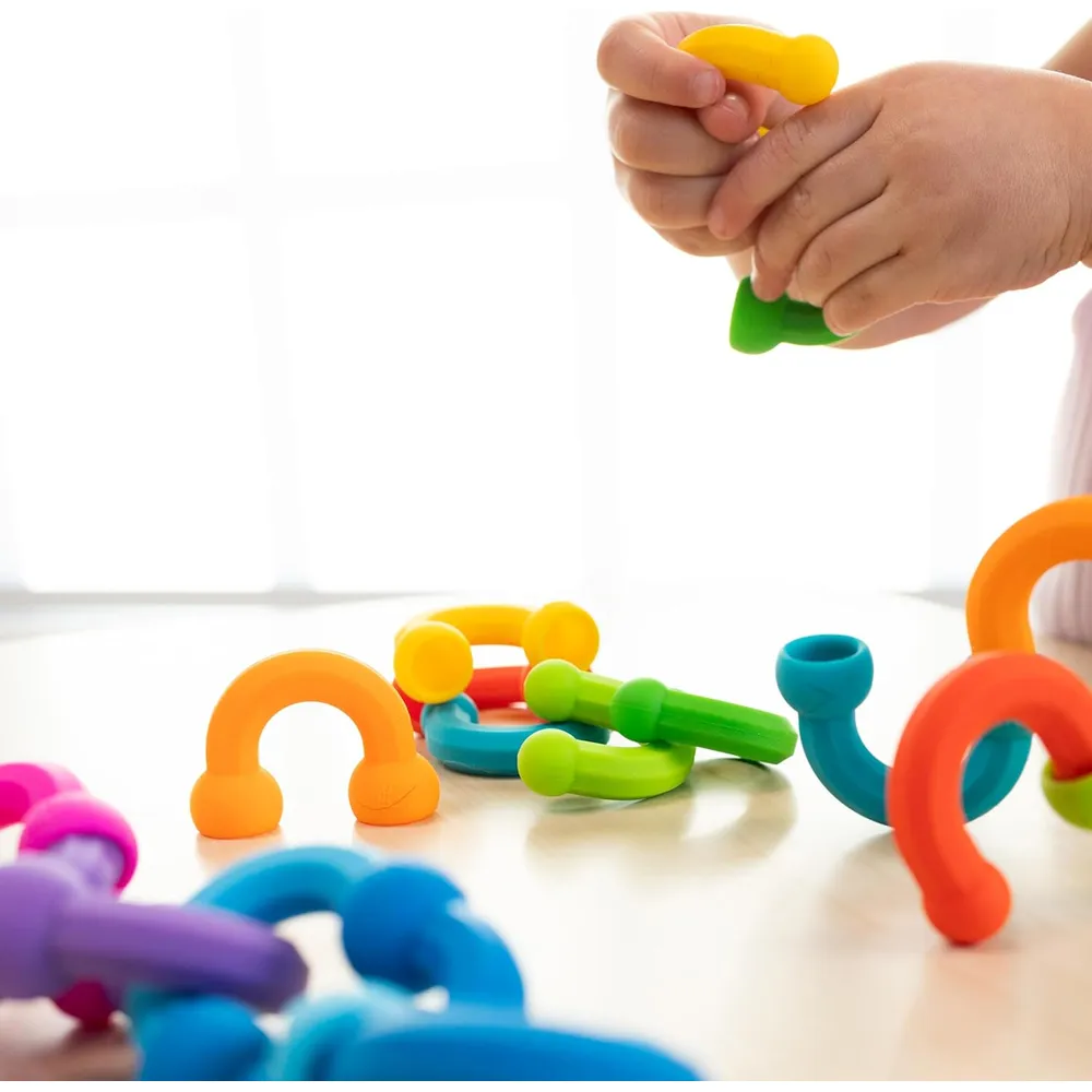 JUGUETE BLOQUES DE CONSTRUCCIÓN DE SILICONA FAT BRAIN TOYS