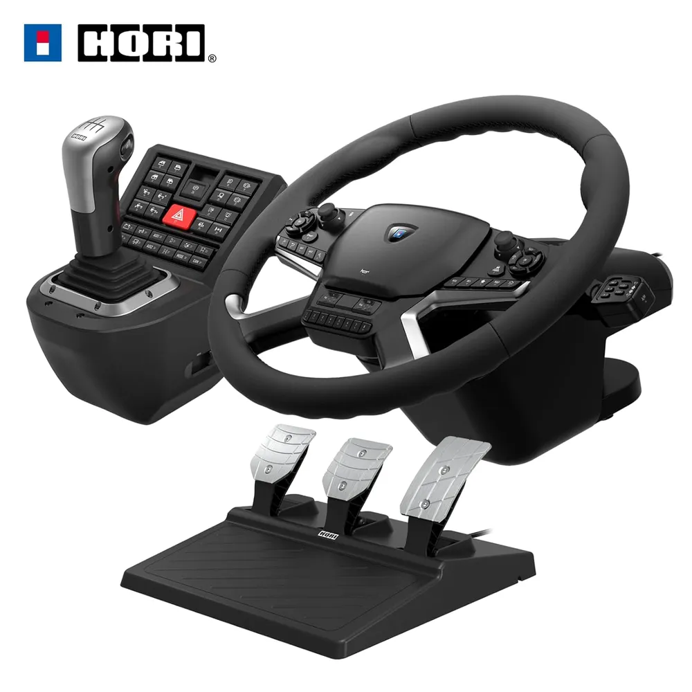 Hori Sistema de Control de Camiones con Volante y Pedales para Windows 11/10