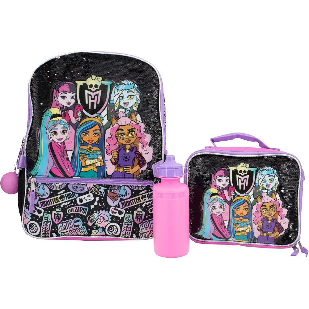 b0d3fhbsxy_0_jpg.jpg Monster High | Juego de Mochila de 4 piezas para niñas y niños de 16"
