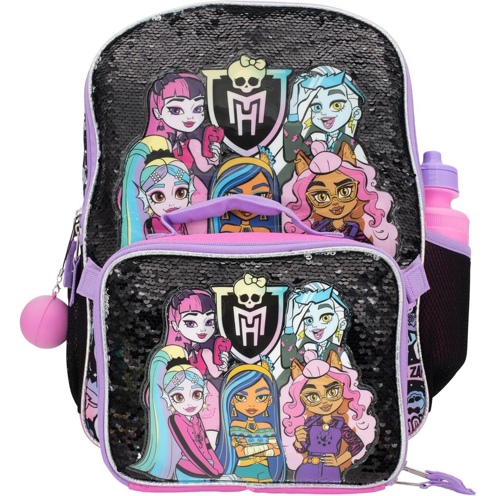 Monster High | Juego de Mochila de 4 piezas para niñas y niños de 16"