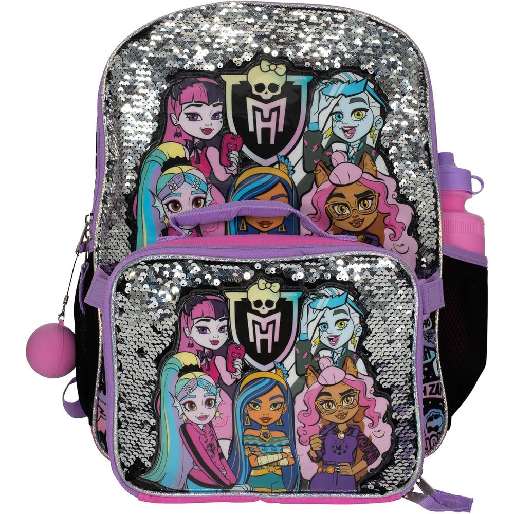 Monster High | Juego de Mochila de 4 piezas para niñas y niños de 16"