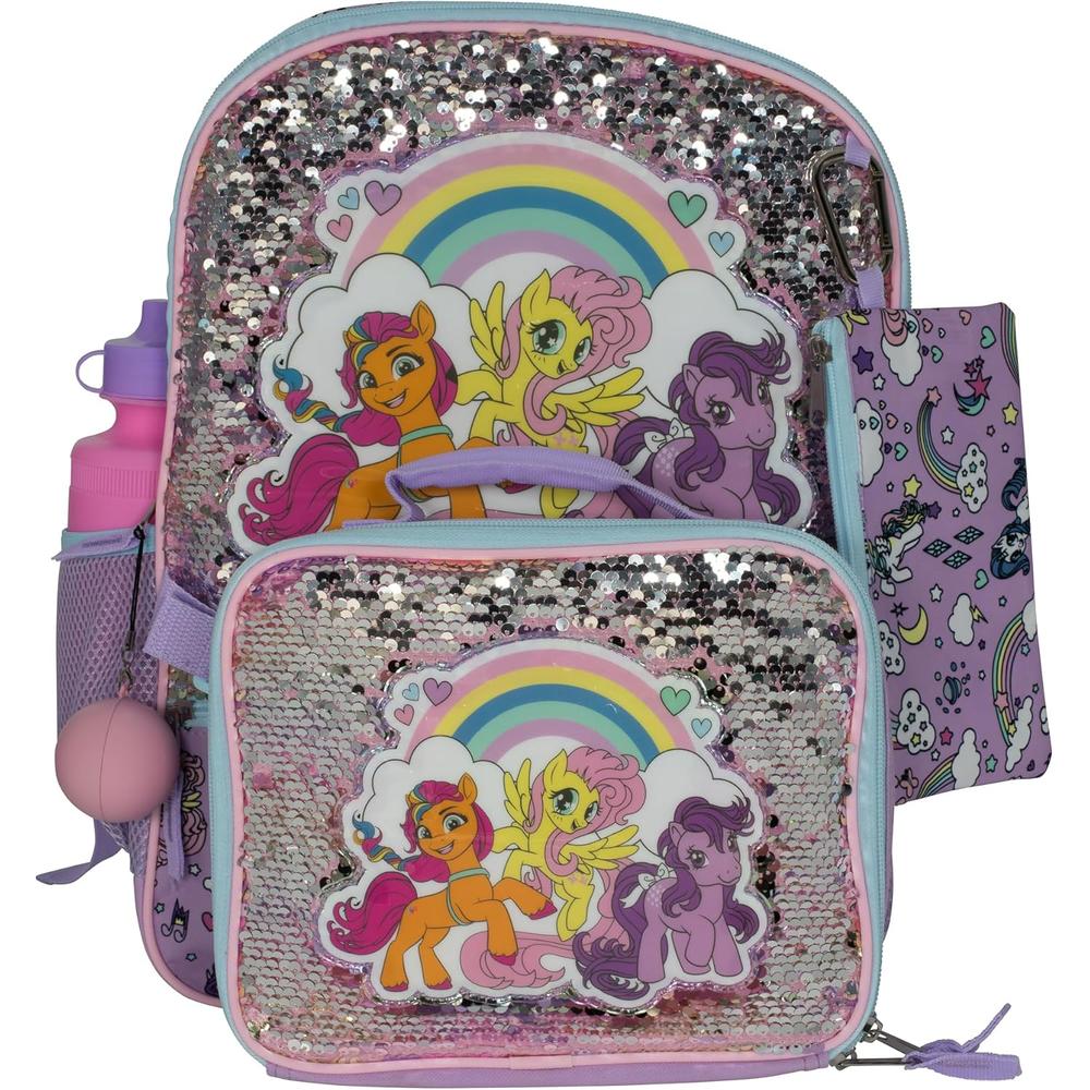 Little Pony | Juego de Mochila de 4 piezas para niñas y niños de 16"