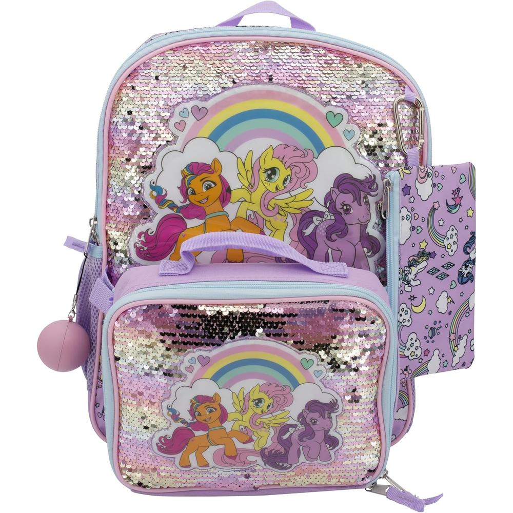 Little Pony | Juego de Mochila de 4 piezas para niñas y niños de 16"