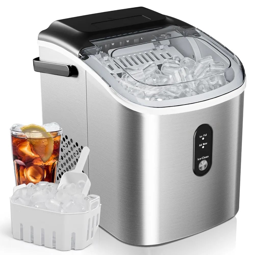 EUHOMY IM-18S MÁQUINA DE HIELO DE ENCIMERA 26.5 LB/24H | PLATEADO