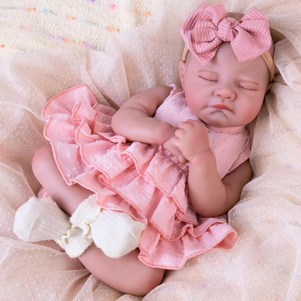 MUÑECA AORI BEBÉ REBORN 20" / 51 CM CON KIT DE ALIMENTACIÓN | ROSA