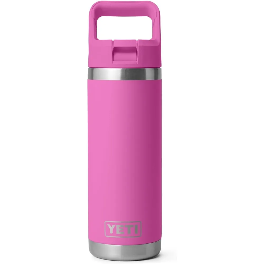 YETI Botella Rambler con Tapa de Cañita de 18 oz | Fucsia