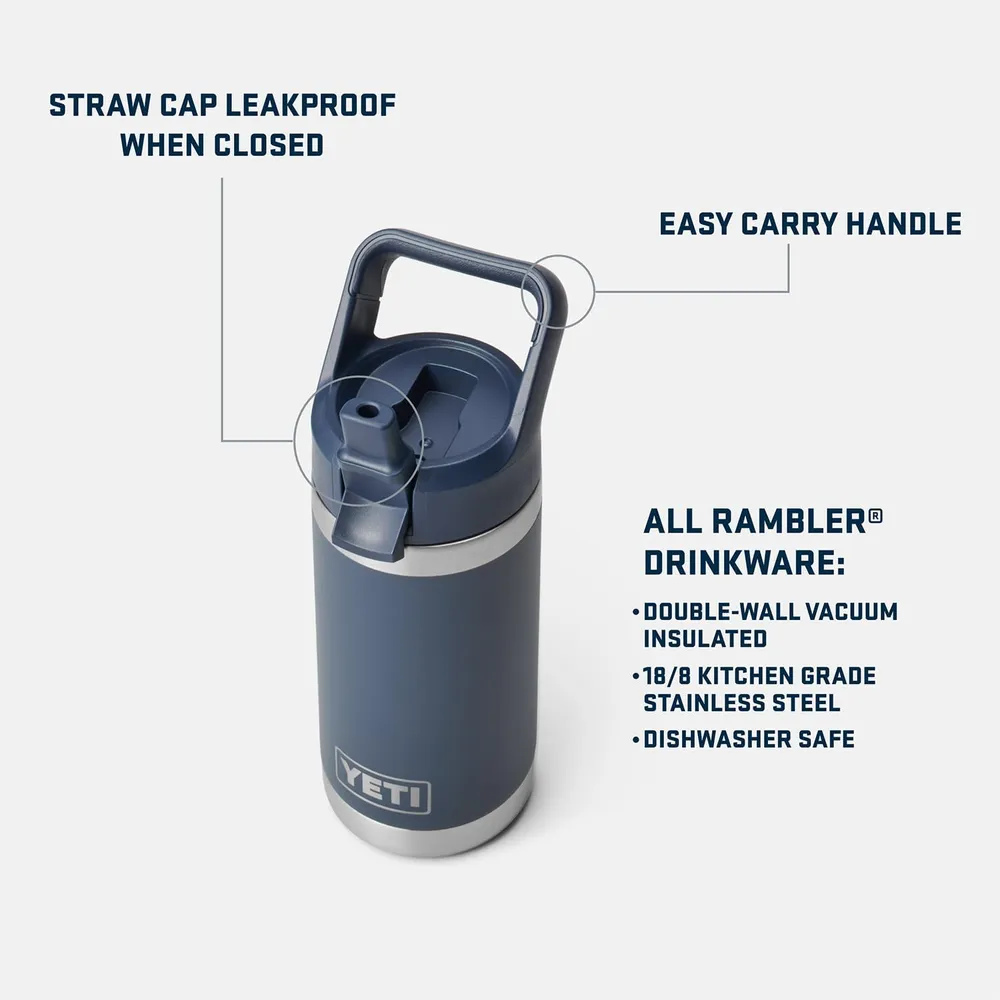 YETI Botella Rambler Jr. para Niños con Cañita de 12 oz | Amarillo Bebé