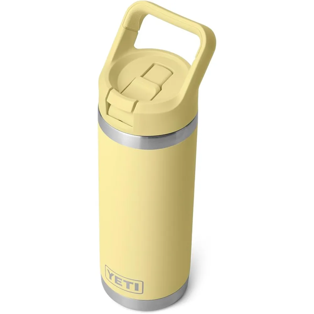 YETI Botella Rambler con Tapa de Cañita de 18 oz | Amarillo Bebé