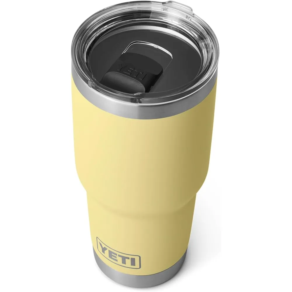 YETI Rambler Vaso de 30 oz de acero inoxidable y tapa MagSlider color amarillo claro