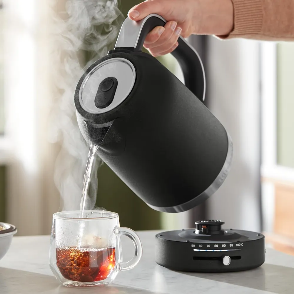 KITCHENAID, HERVIDOR ELÉCTRICO 1.7 L CON CONTROL DE TEMPERATURA | NEGRO