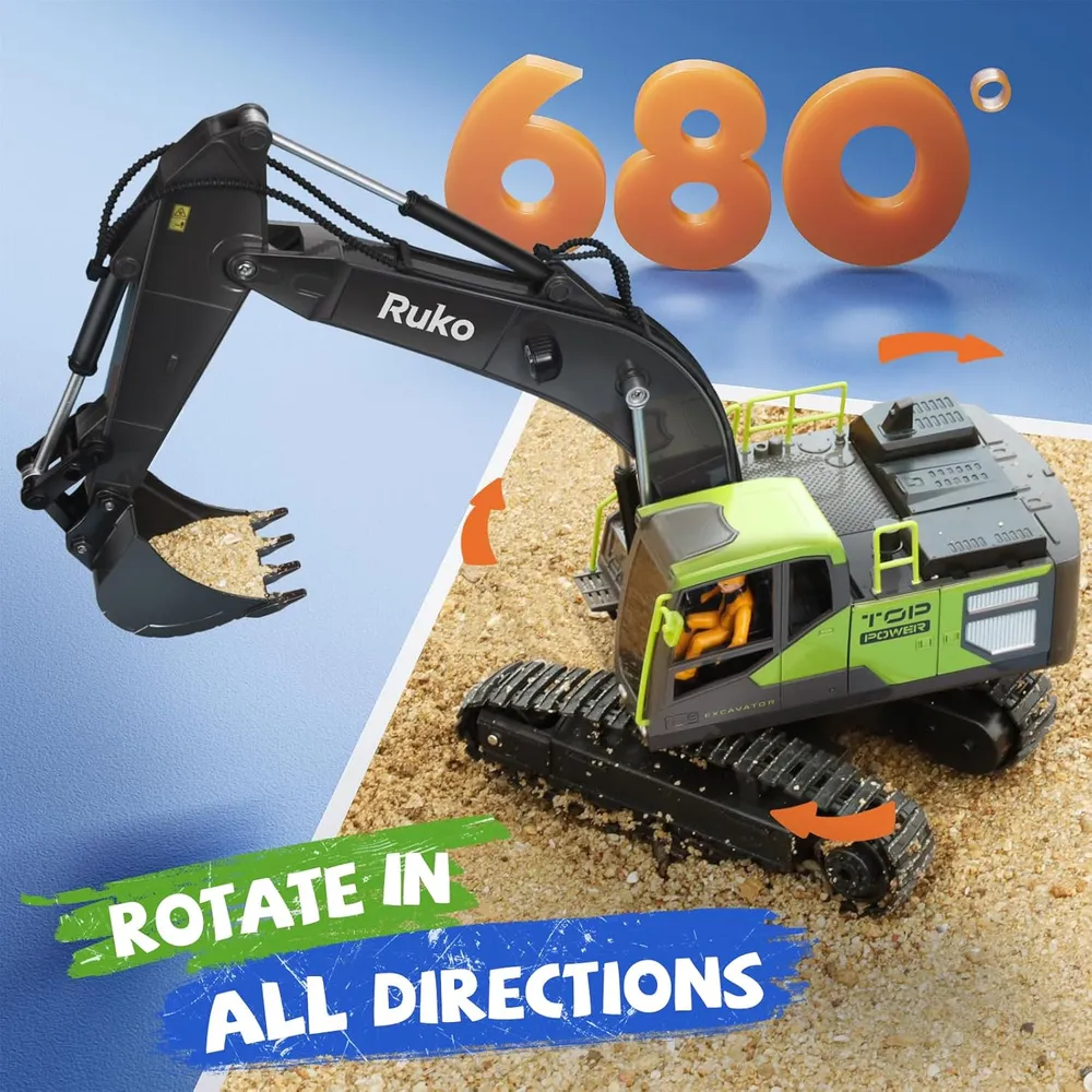 EXCAVADORA METÁLICA RUKO 1661 CON LUCES
