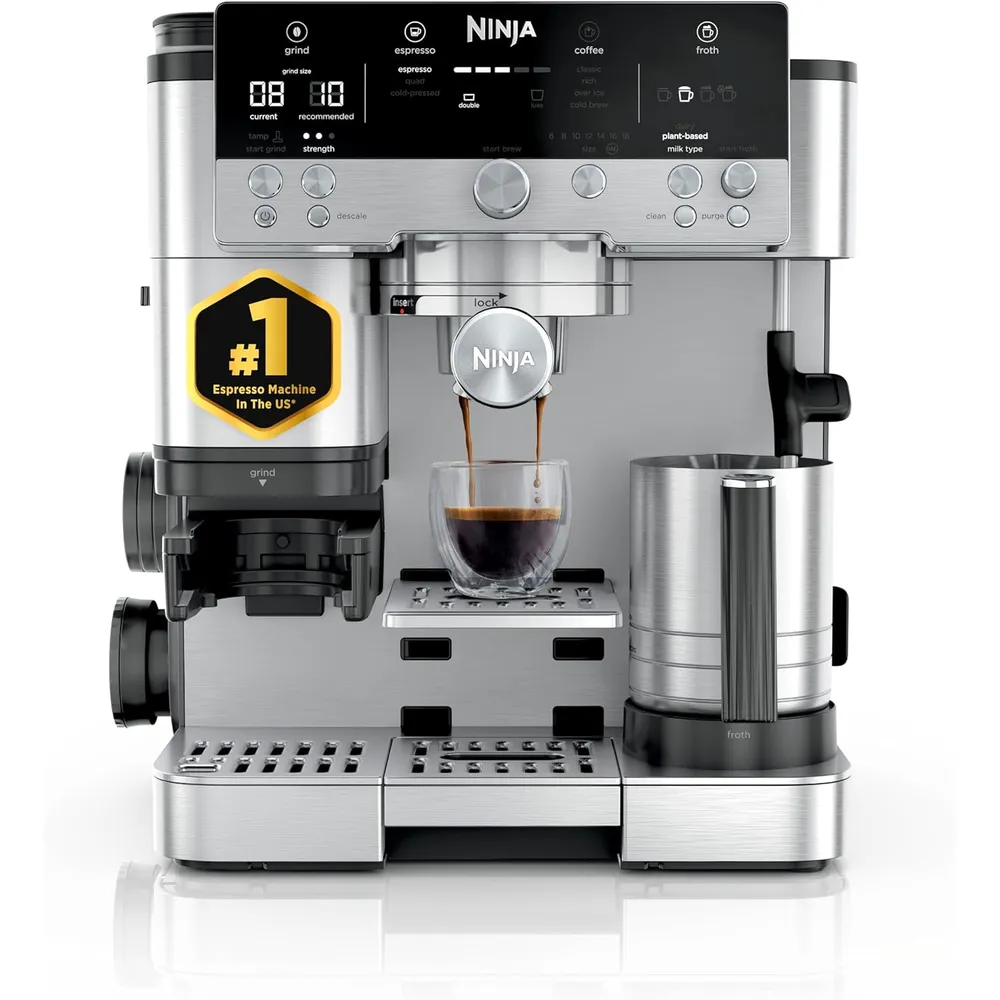 NINJA CAFETERA 3 EN 1, LUXE CAFÉ, ESPRESSO, FILTRO,MOLINILLO Y ESPUMADOR | ACERO