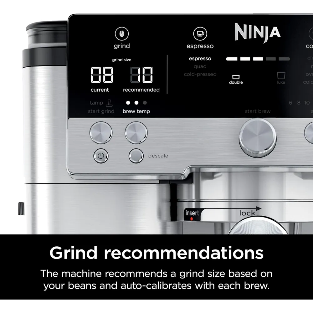 NINJA CAFETERA 3 EN 1, LUXE CAFÉ, ESPRESSO, FILTRO,MOLINILLO Y ESPUMADOR | ACERO