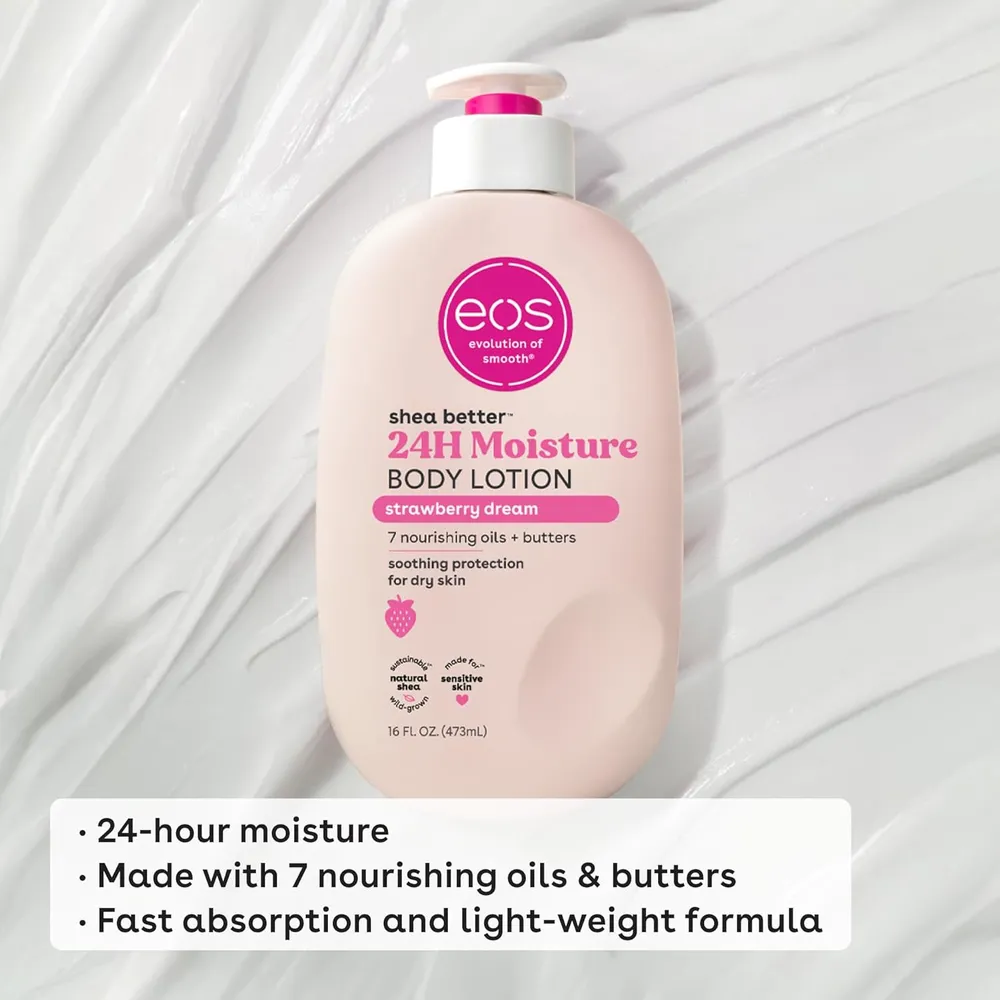 EOS Shea Better loción corporal Strawberry Dream | 16 oz / 473 ml