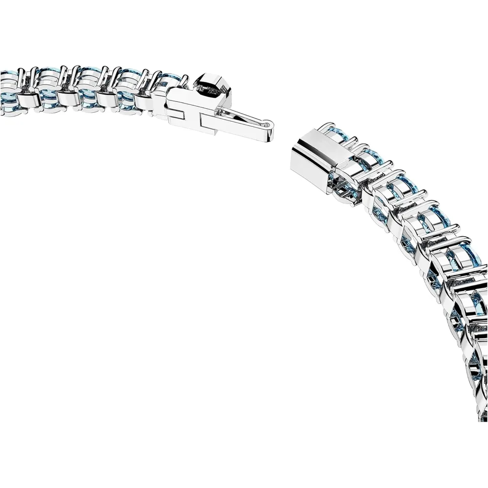 SWAROVSKI PULSERA TENNIS MATRIX ACABADO RODIO PARA MUJER EXTRA LARGE | AZUL