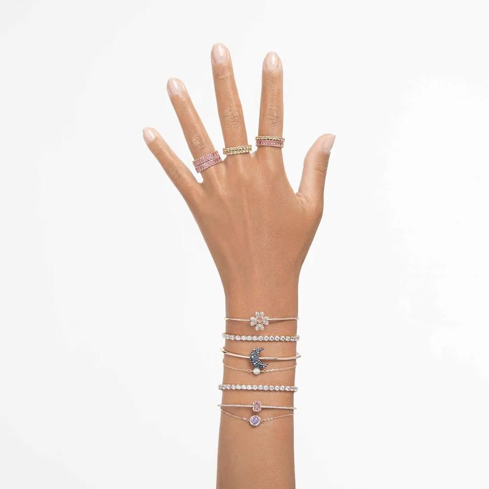 SWAROVSKI PULSERA TENNIS CRISTALES ACABADO ORO ROSA PARA MUJER EXTRA LARGE | ORO ROSA